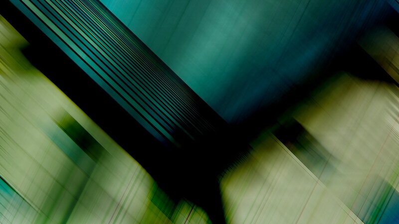 Abstract motion blur in green and blue