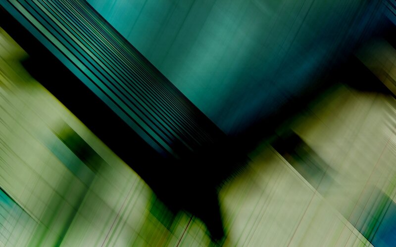 Abstract motion blur in green and blue