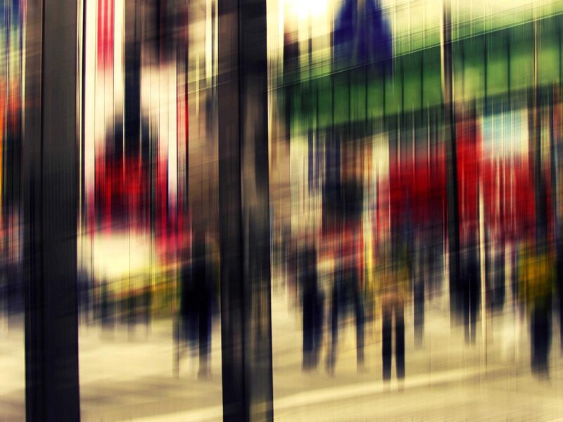 abstract motion blur of city scene