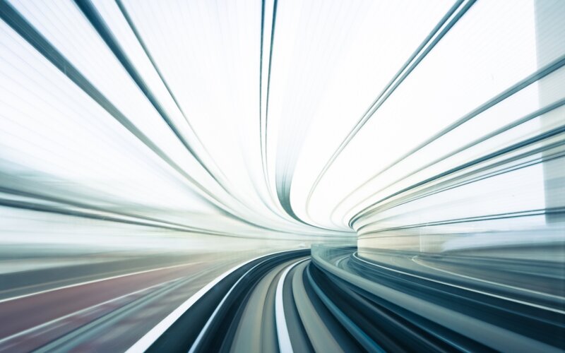 Abstract Motion Blur Tunnel — White