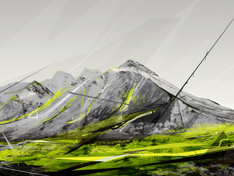 Abstract mountain landscape