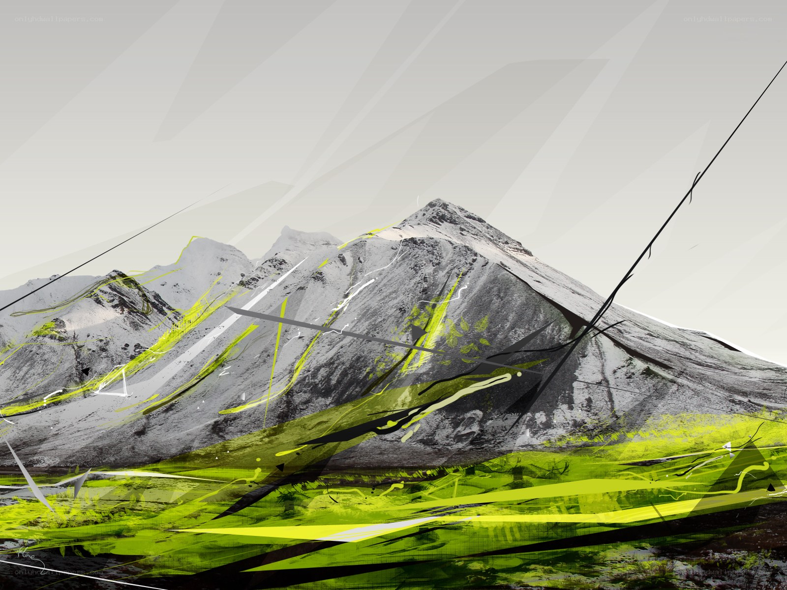 Abstract mountain landscape