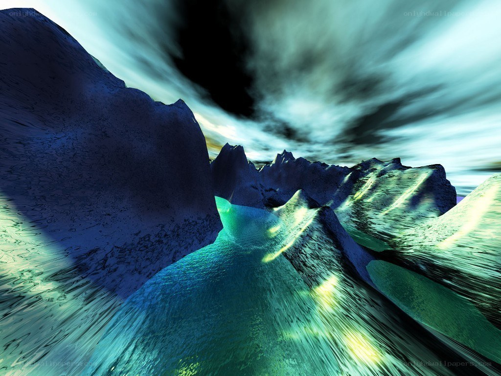 Abstract mountain landscape