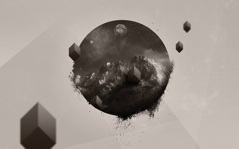 abstract mountain landscape