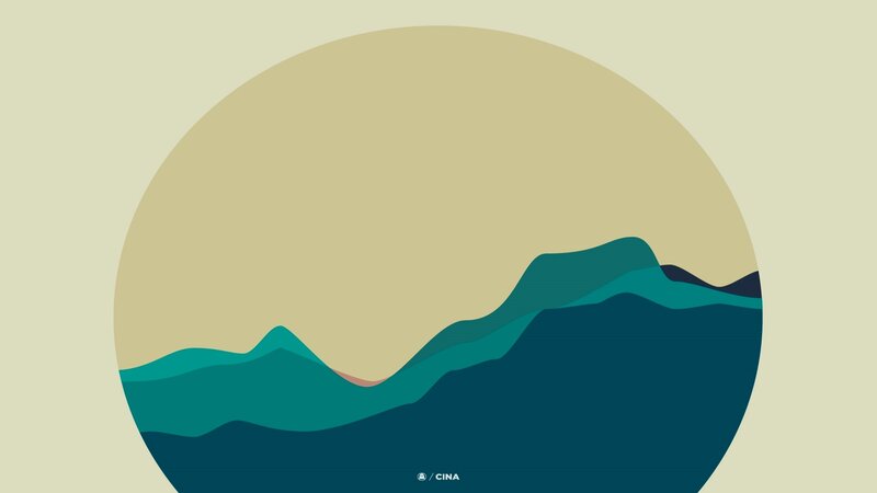 Abstract Mountain Landscape — Beige