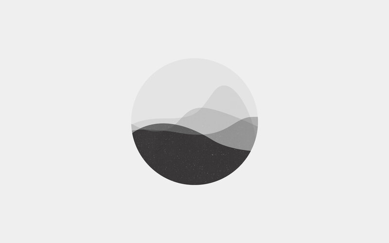Abstract Mountain Landscape — Black, Calm