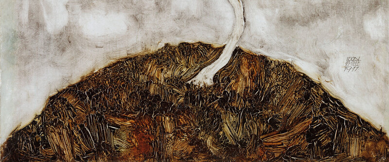 Abstract Mountain Landscape — Brown