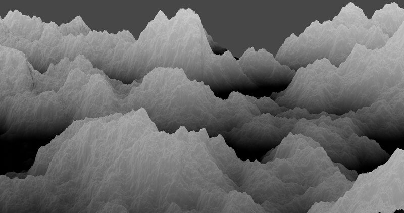 Abstract Mountain Landscape — Gray