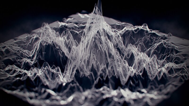 Abstract Mountain Landscape — White