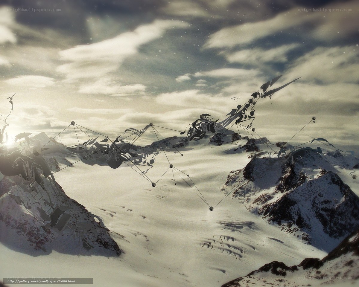 Abstract mountain landscape