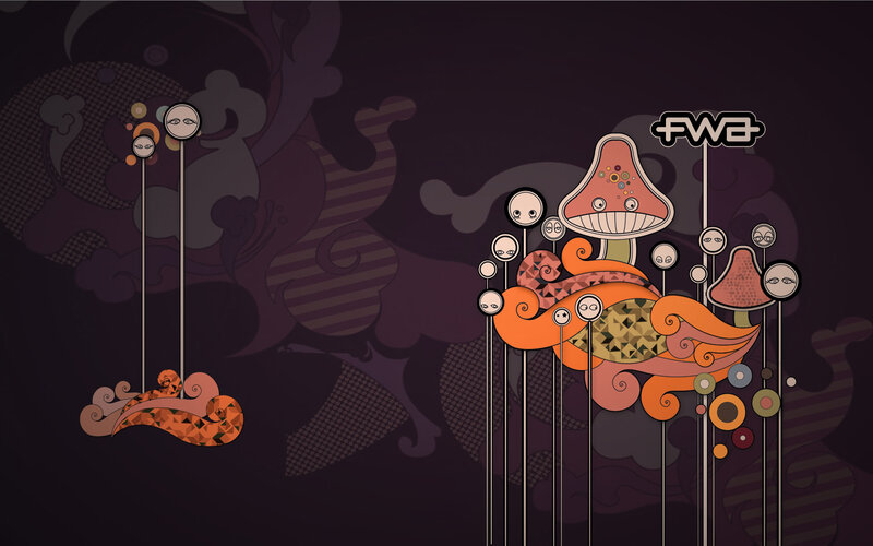 abstract mushroom art