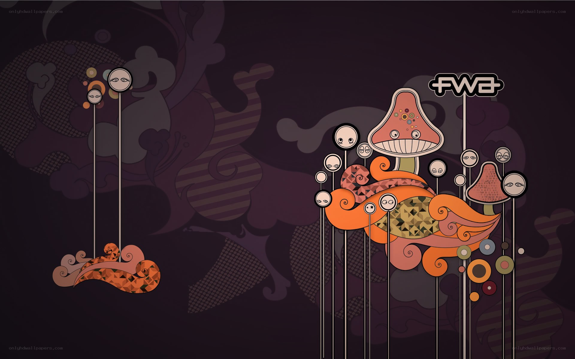 abstract mushroom art