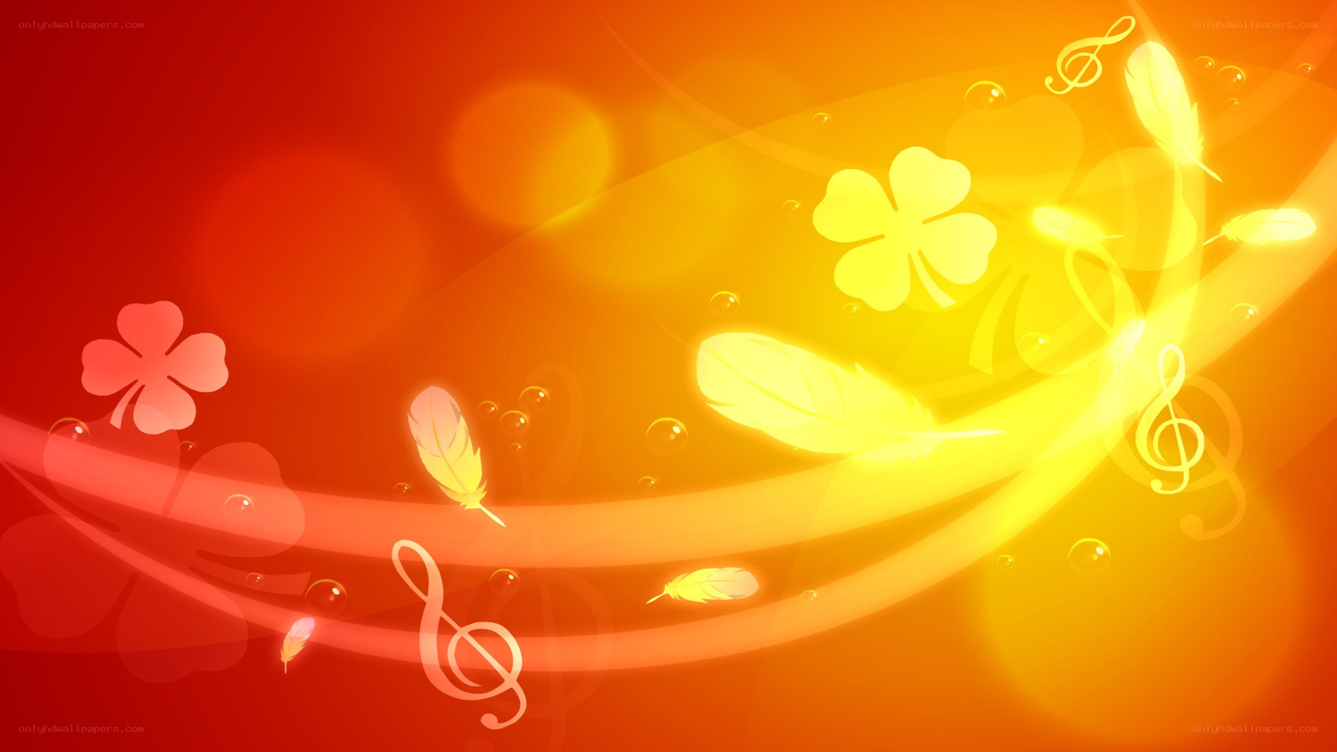Abstract music and nature background