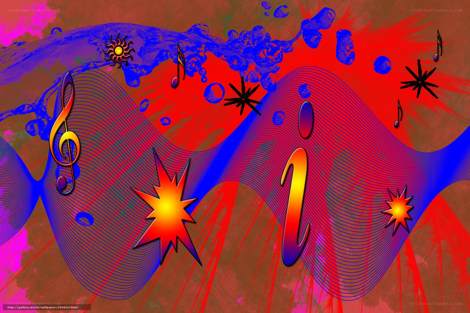 Abstract music and sound waves