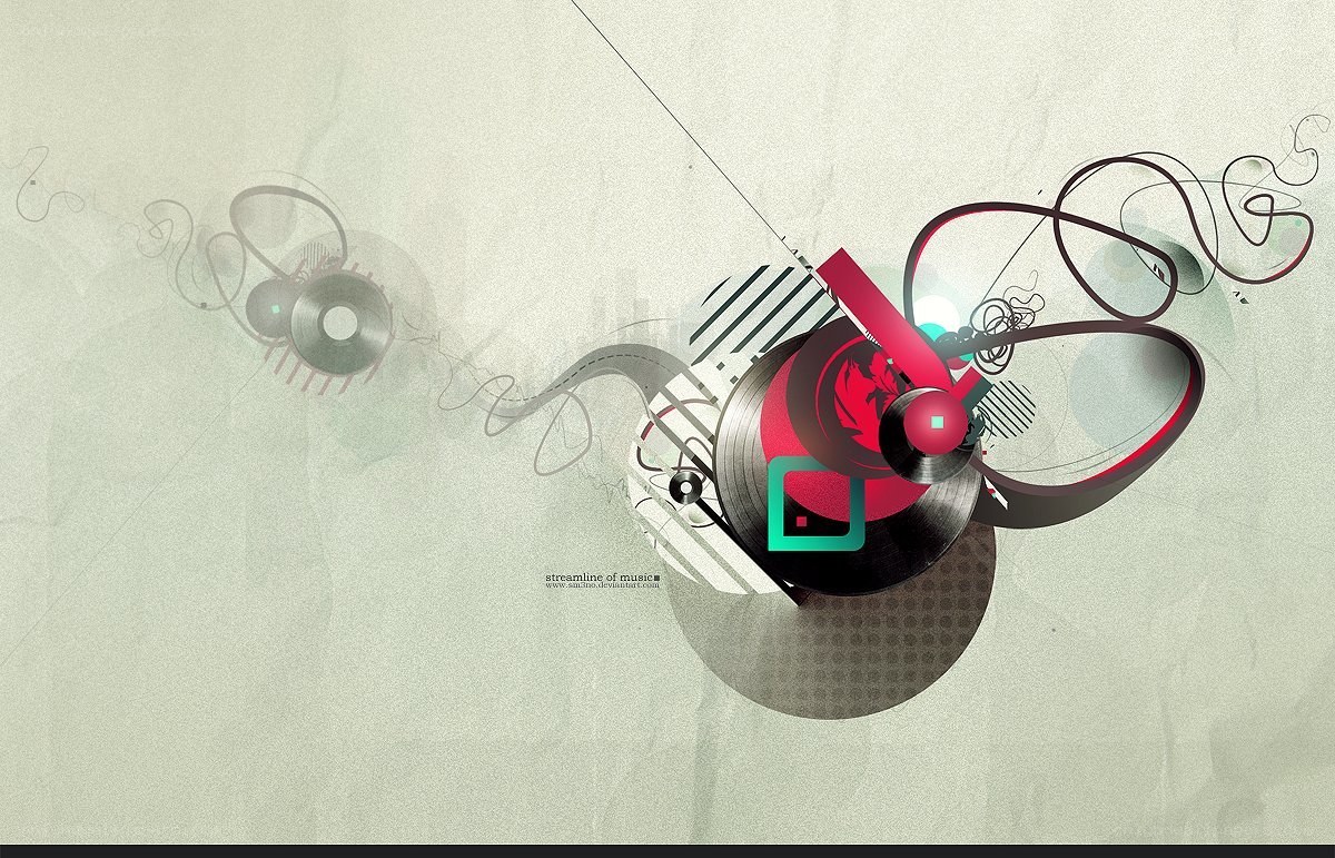 abstract music art collage
