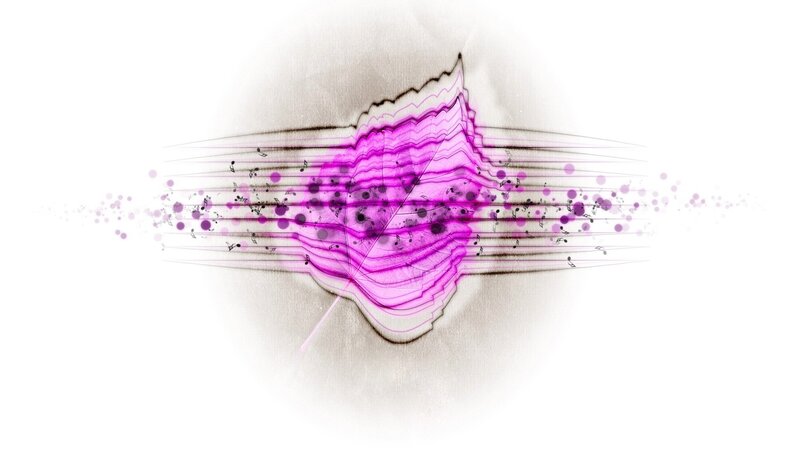 abstract music leaf design