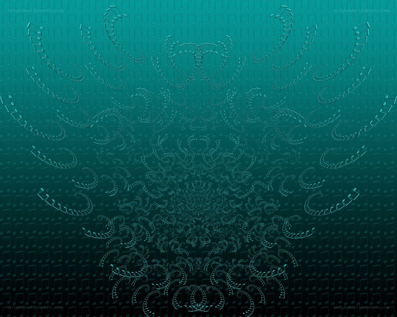 Abstract music note fractal