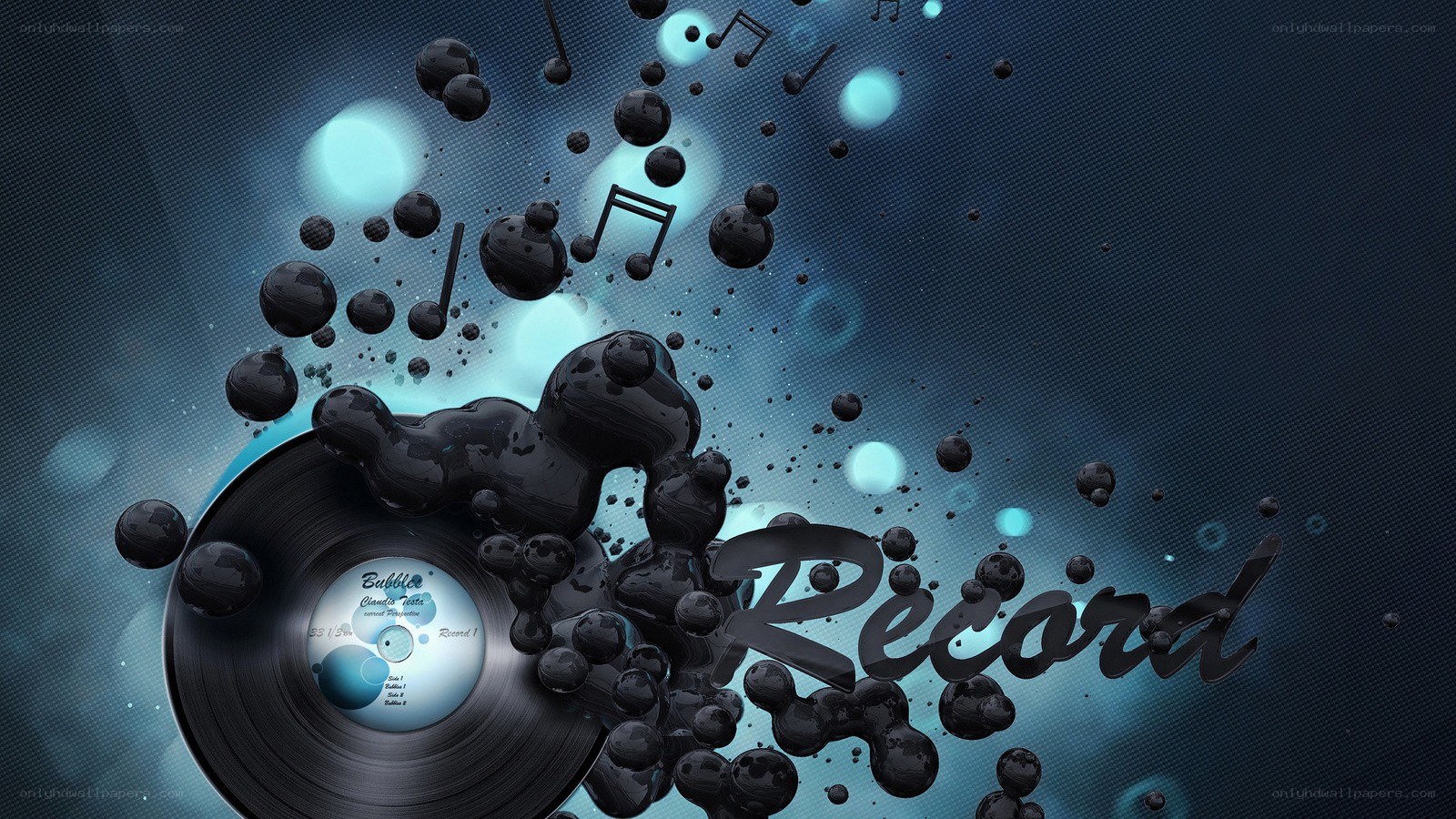 abstract music record design