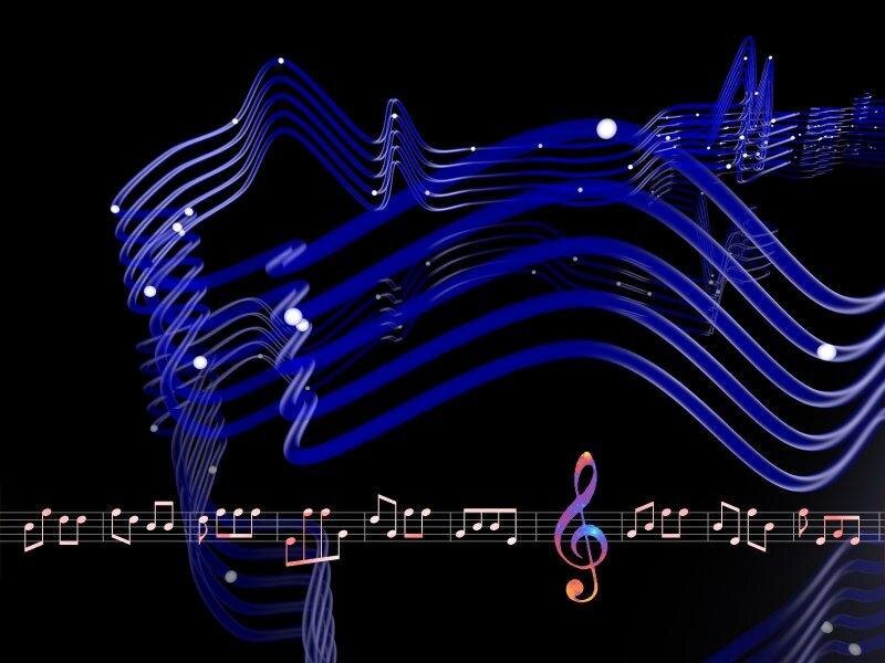 Abstract music wave design