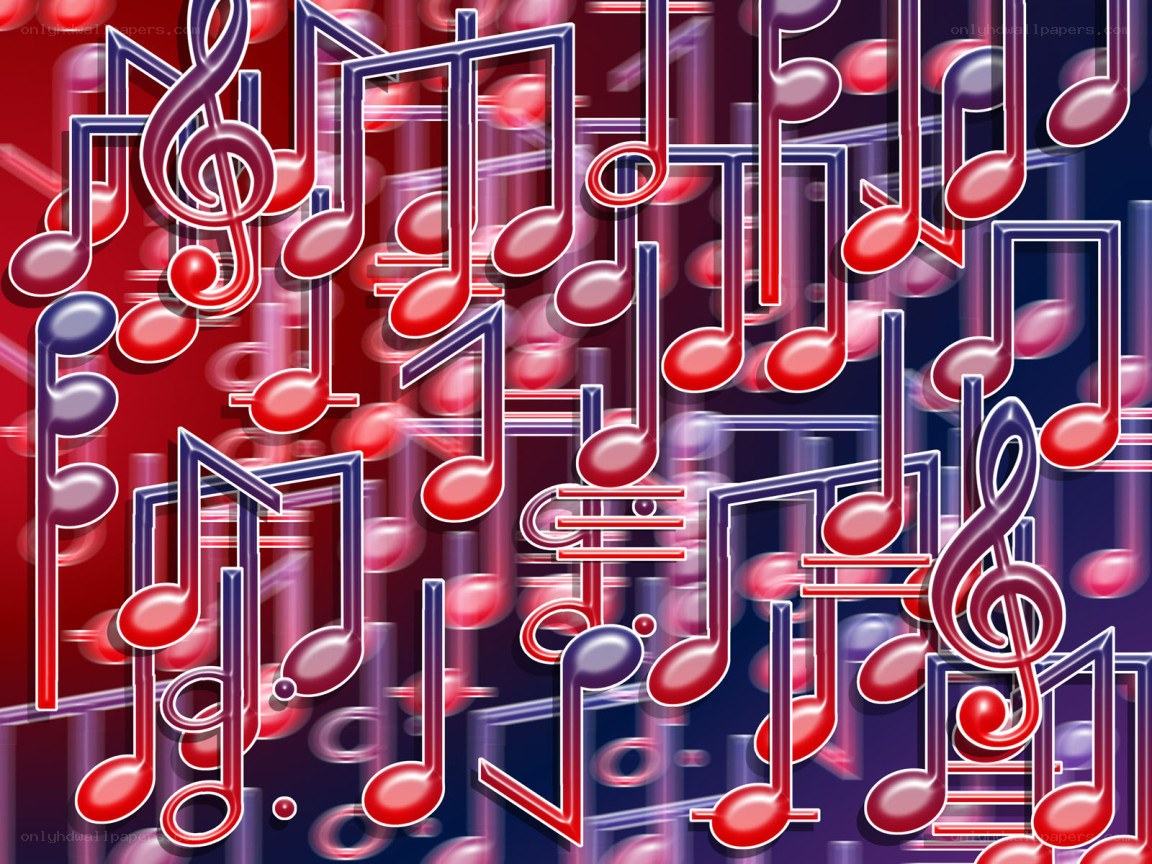Abstract musical notes background