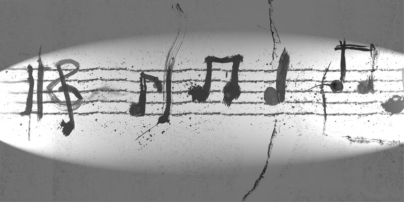 abstract musical notes