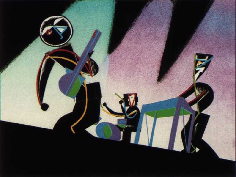 Abstract musicians in performance