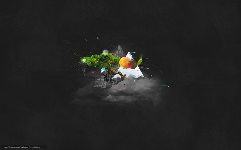 abstract nature collage