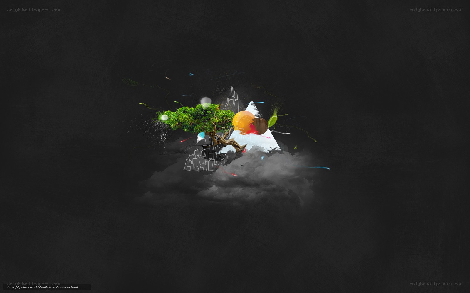abstract nature collage