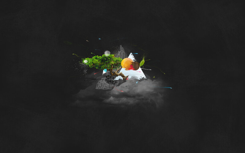 abstract nature collage