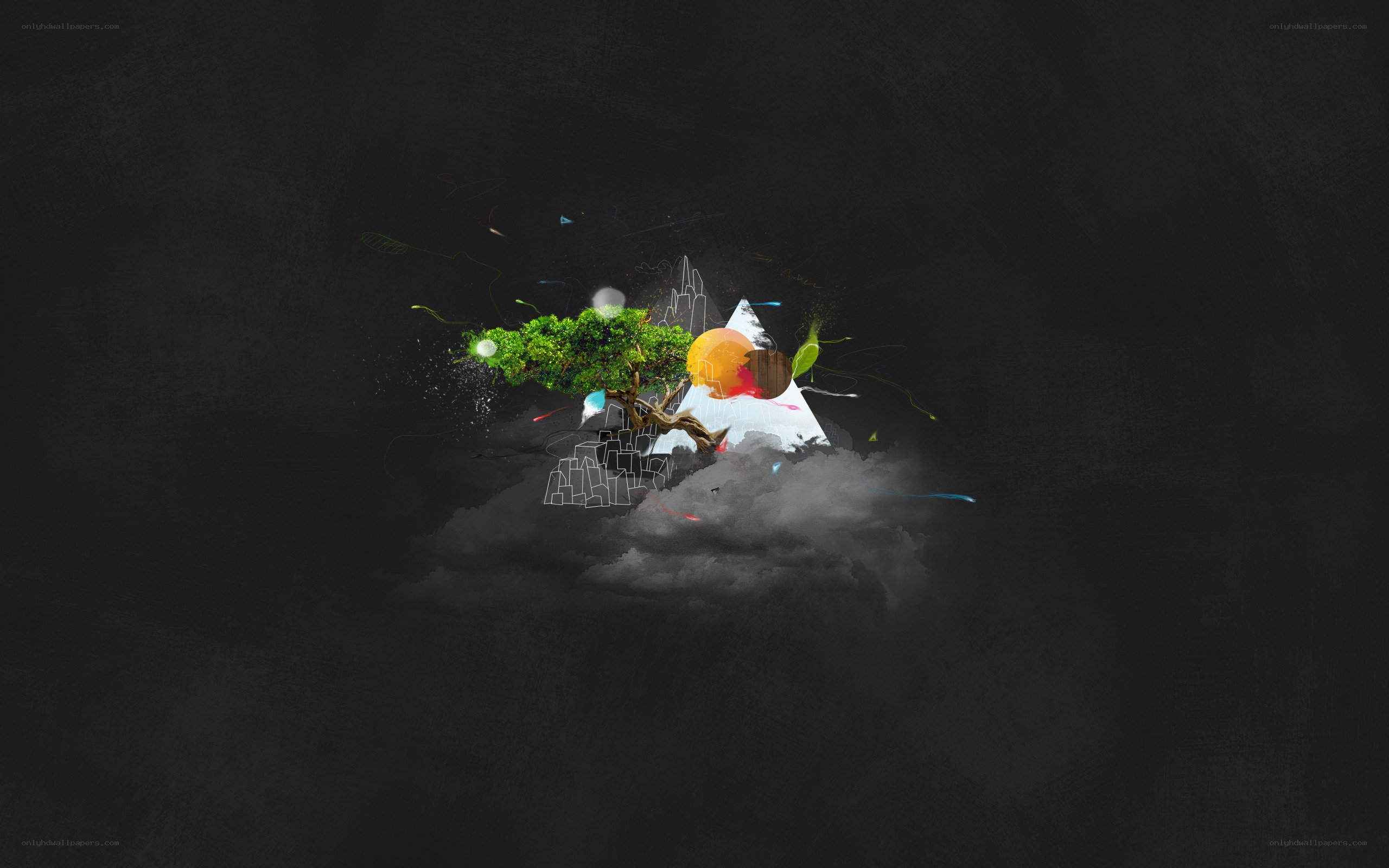 abstract nature collage