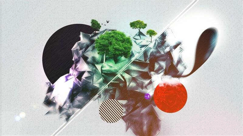 abstract nature collage