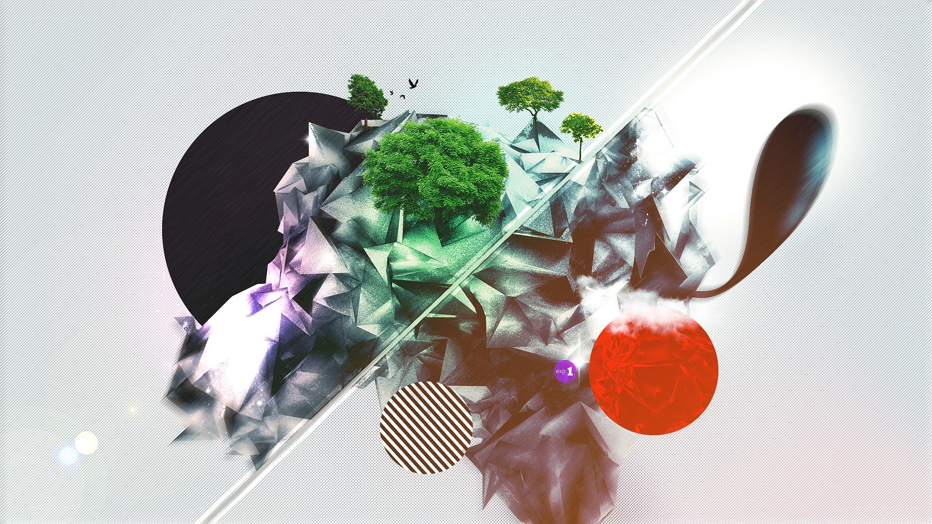 abstract nature collage