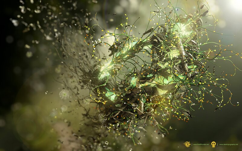 Abstract nature explosion