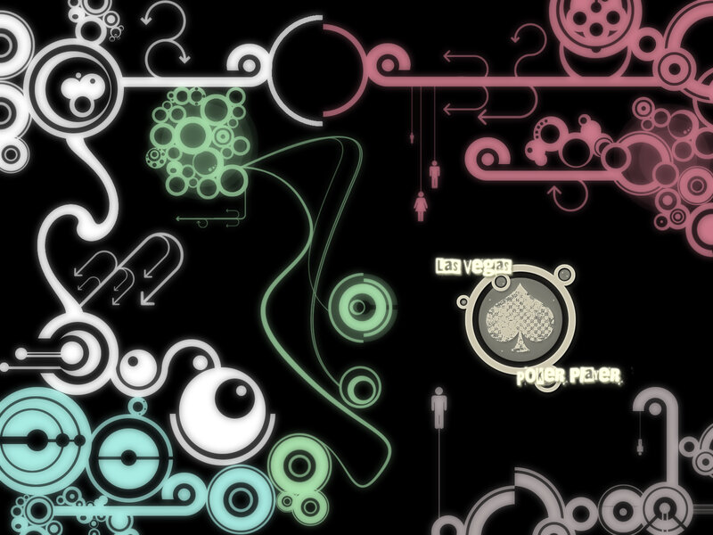 abstract neon design with poker theme