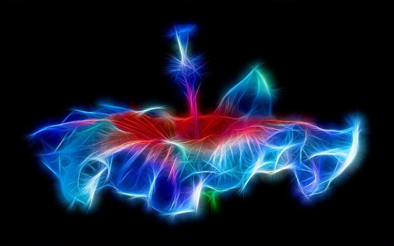 Abstract neon energy form