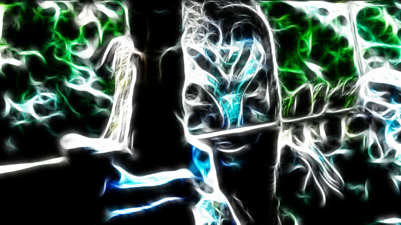 Abstract neon energy patterns