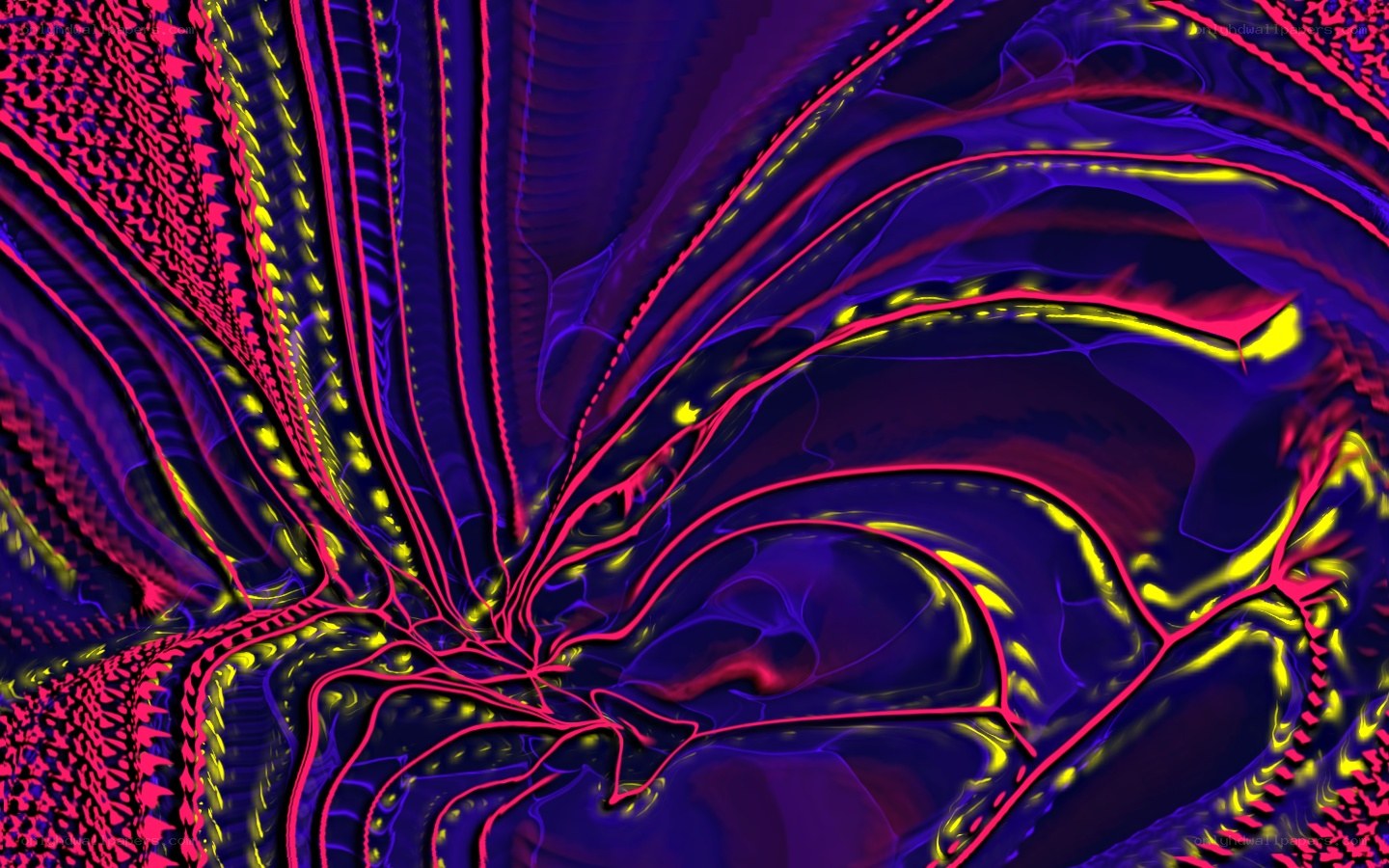Abstract neon fractal art