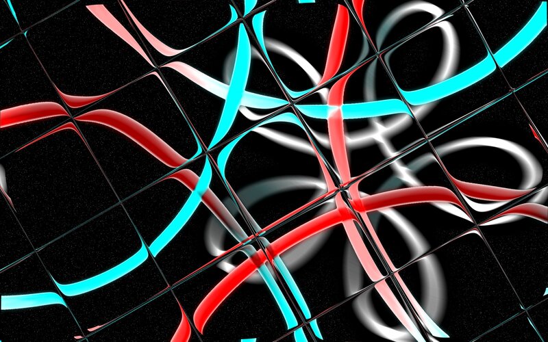 Abstract neon grid pattern