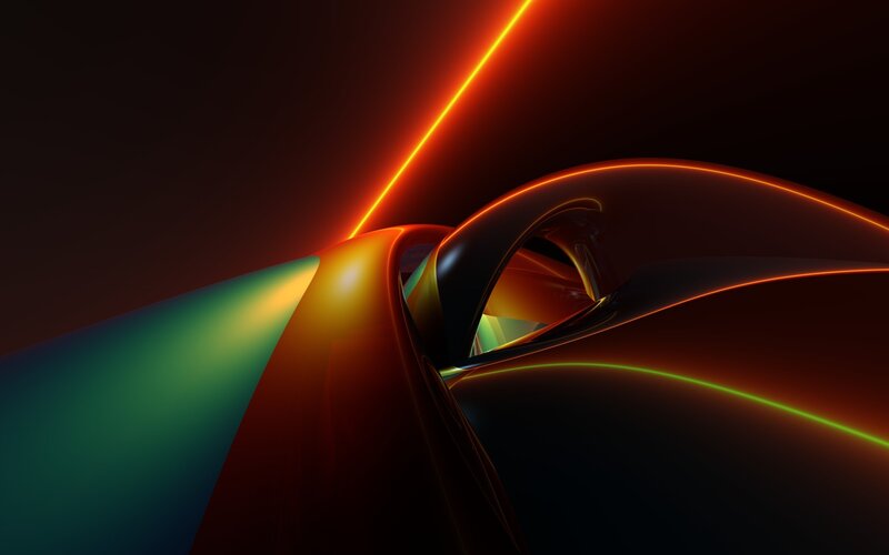 Abstract neon light curves