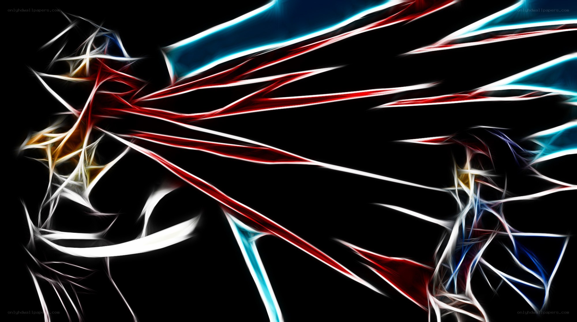 Abstract neon light streaks
