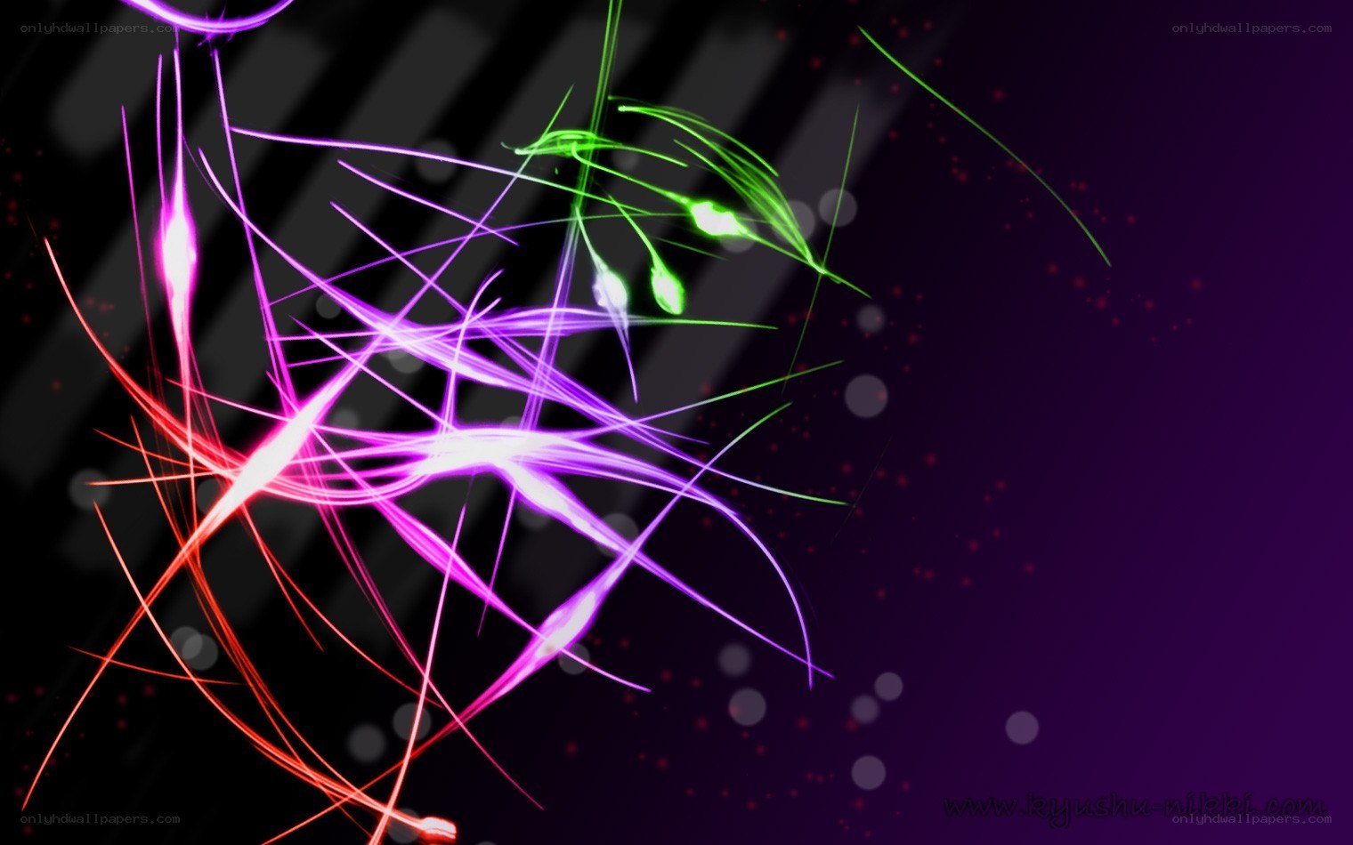 abstract neon light streaks