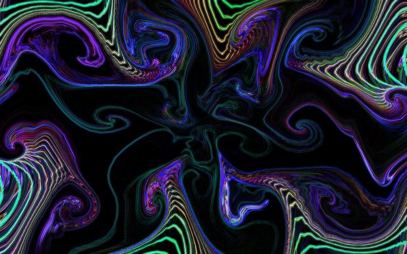 Abstract neon swirls