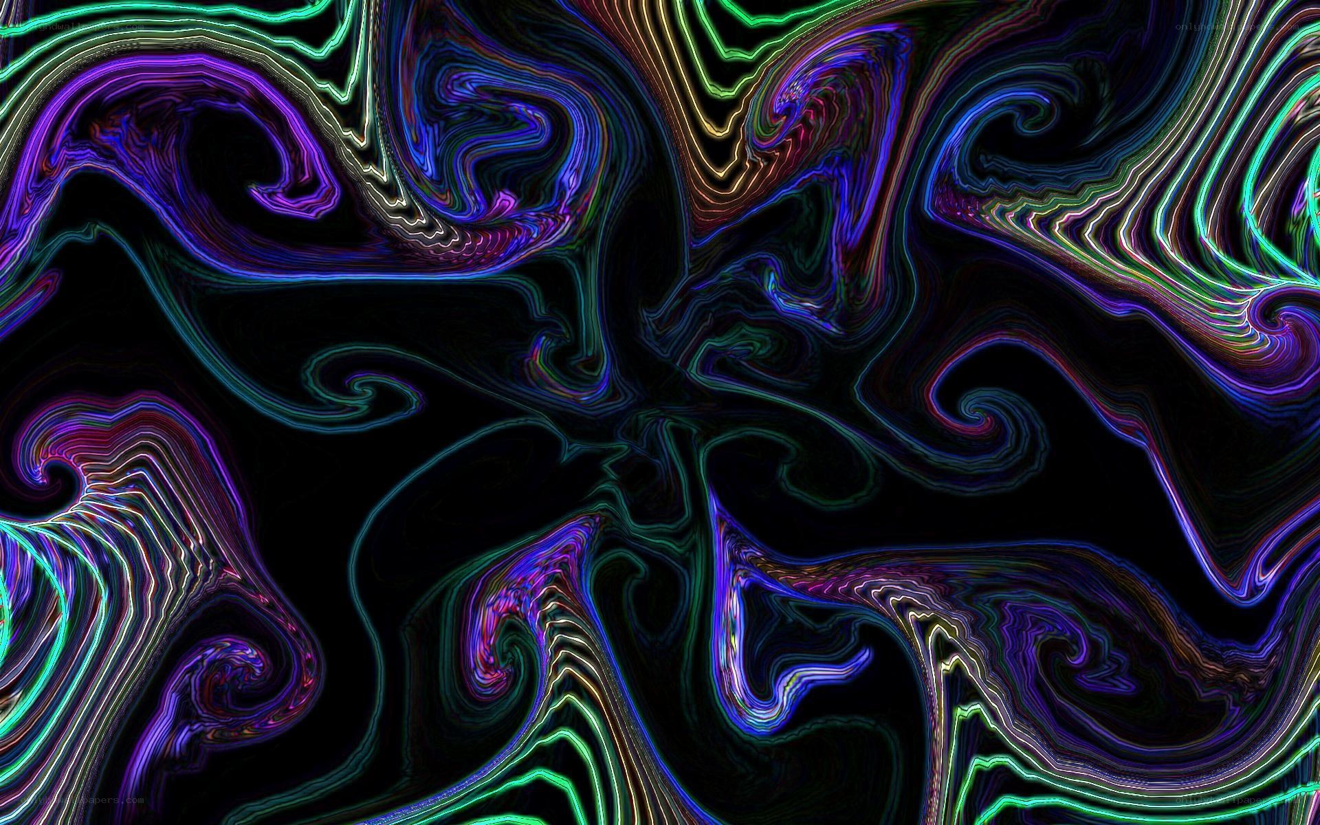 Abstract neon swirls