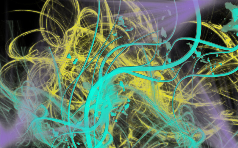 Abstract neon swirls