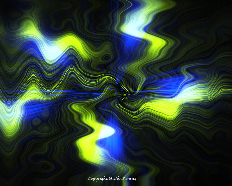 Abstract neon wave pattern