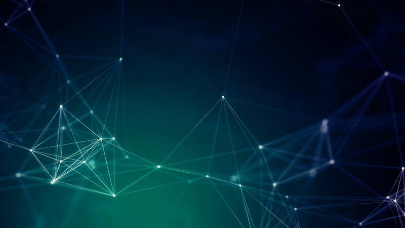 Abstract Network Connections — Blue, Technological