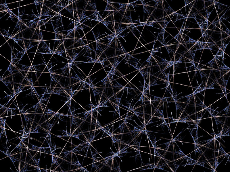 Abstract network of glowing lines