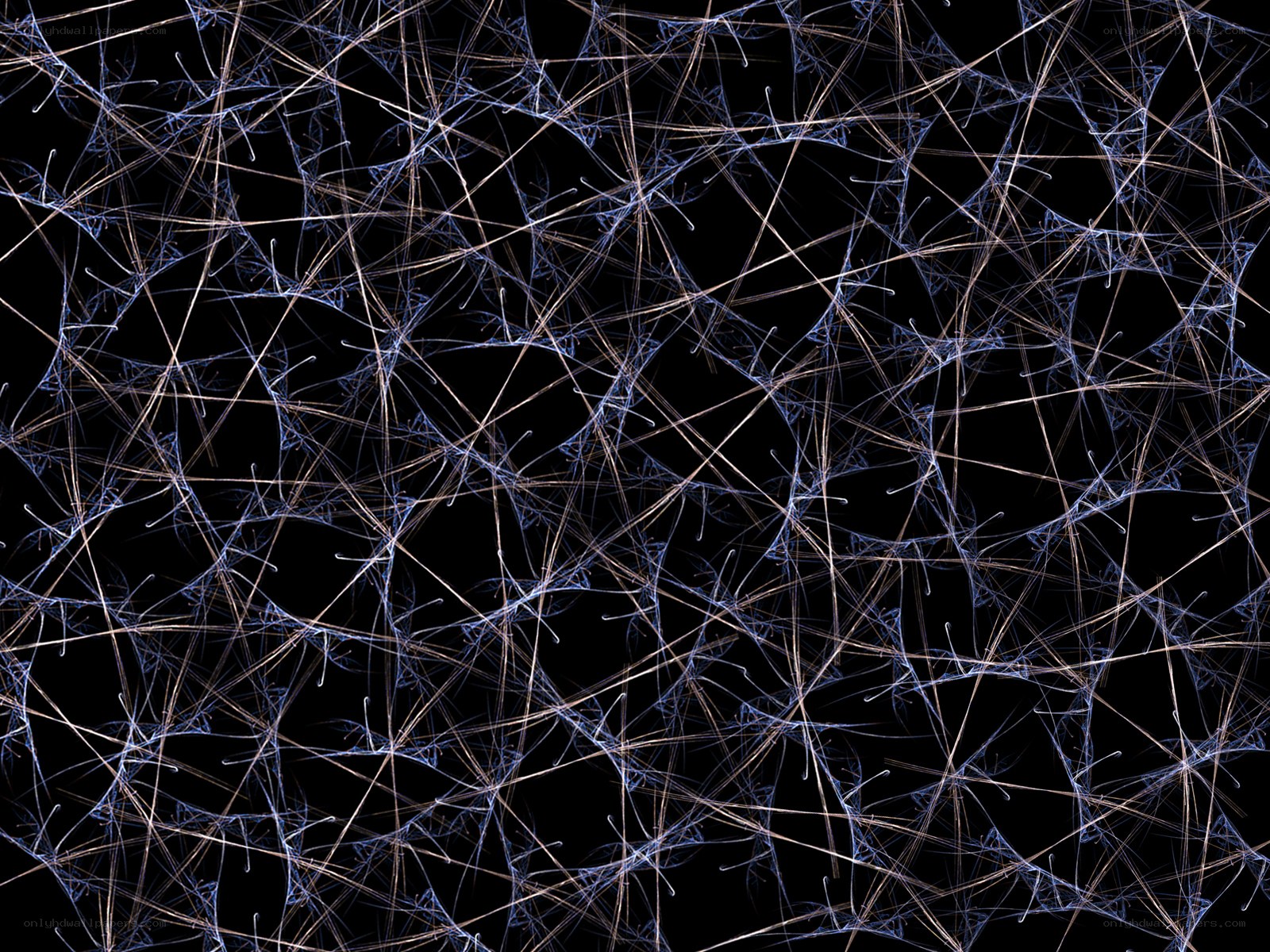 Abstract network of glowing lines