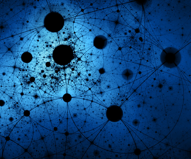 abstract network of nodes