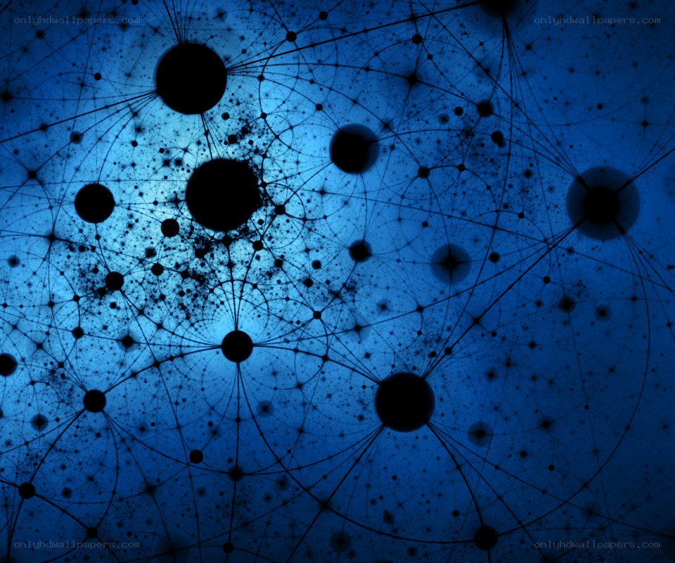 abstract network of nodes